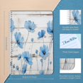 thumbnail image 2 of Spiral Notebook,College Ruled Journal,8.26" x 5.71" 50 Sheets/100 Pages,2 Pack - Handpainted Blue Cosmos Flowers on White Wood Panel Wall, 2 of 7