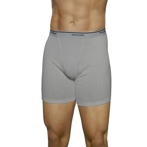 Fruit of the Loom Men's No Ride Up Boxer Brief,Assorted 5 Pack,Large