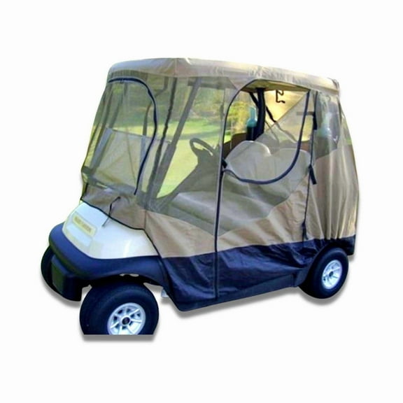 Covered Living 2 Passenger Golf Cart Mesh Driving Enclosure Cover with Mosquito Netting