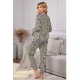 thumbnail image 1 of POGLIP Women's Beige Leopard Print Loungewear Set, 1 of 6
