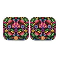 thumbnail image 7 of Balery 2 Piece Colorful Floral Embroidery Mexican Car Windshield Sun Shade|Foldable Front Windshield Shade for Car Front Window for Most Sedans SUV Truck-Large, 7 of 7