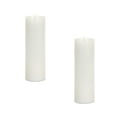 thumbnail image 2 of Set of Two White Flameless Pillar Candles, 2 of 4