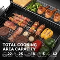 thumbnail image 4 of Royal Gourmet CC1624S Barrel Charcoal Grill with Offset Smoker,552 Sq. In. Cooking Area, for Outdoor Grilling and Backyard Cooking, Black, 4 of 13