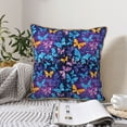 thumbnail image 4 of KLL Butterflies Of The Starry Sky Decorative Throw Pillow Covers Velvet Soft for Couch Sofa Bedroom Living Room Outdoor (No pillow core)- 18"x18", 4 of 5