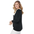 thumbnail image 3 of Jessica London Women's Plus Size Tie-Neck Sweater, 3 of 6