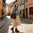 thumbnail image 1 of Bolsa cruzada de nailon para mujer con múltiples bolsillos con cremallera, cartera pequeña y ligera de hombro para uso diario, viajes y actividades al aire libre, 1 of 5