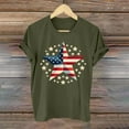 thumbnail image 2 of EINCcm 4th of July Tshirts for Women Fashion American Flag Print Short Sleeve Tops for Women Patriotic Blouse for Women, 2 of 3