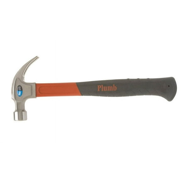 Plumb  Pro Series  20 oz. Curve Claw Hammer  Forged Steel Head Fiberglass Handle  13 in. L