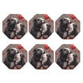thumbnail image 2 of Pofeuu Heart Guinea Pig Couple Print Leather Coasters Set of 6, Round Cups Mugs Mat Pad for Home Kitchen Heat Resistant Drink Coasters,Octagon, 2 of 7