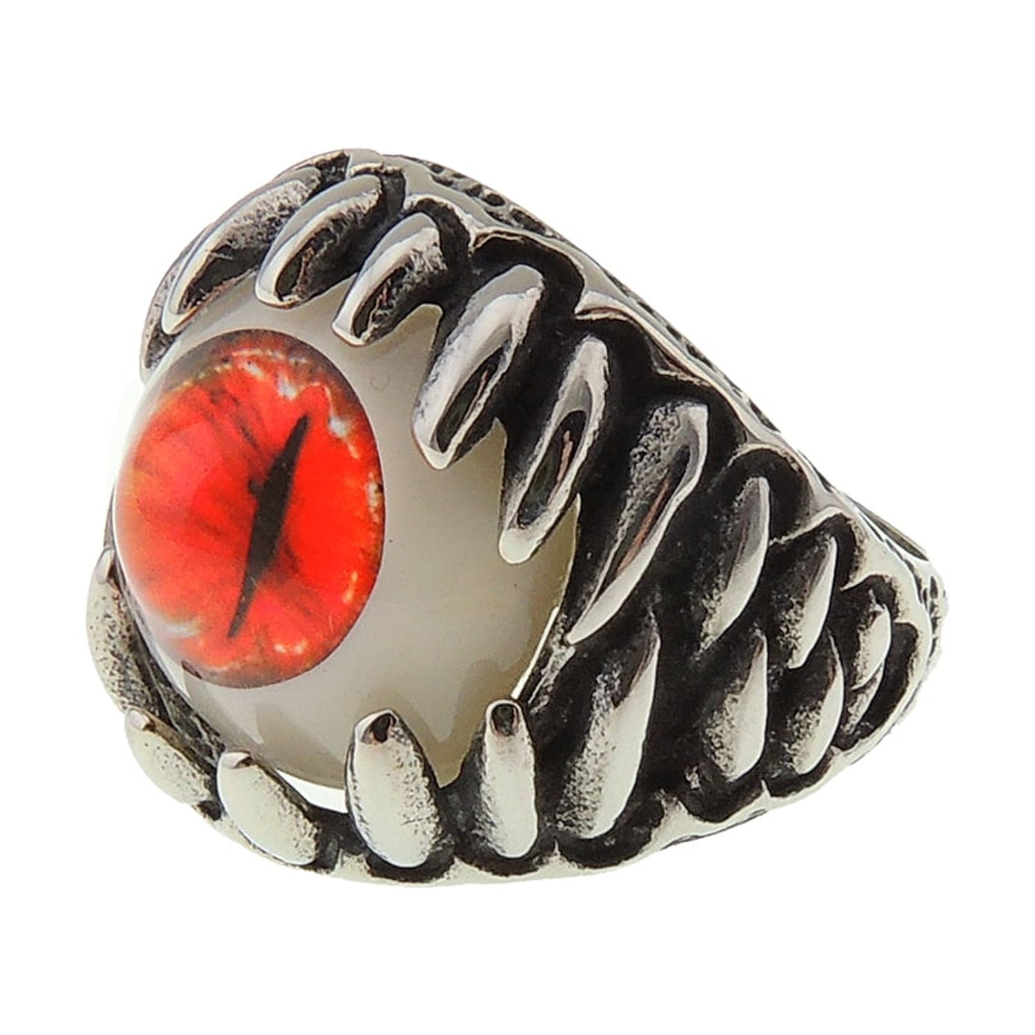 eyeリング Ginger Lyne Collection: Blue Stainless Steel Evil Eye Ring