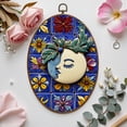 thumbnail image 7 of Canvas Wall Art Mexican talavera ceramic tile Oval Framed Canvas Prints Vintage Wall Hanging Decor for Home Decorations 8.6"x11.4", 7 of 7