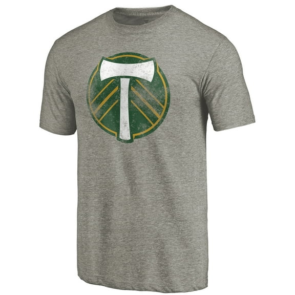 Men's Gray Portland Timbers Distressed Primary Logo Tri-Blend T-Shirt