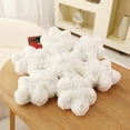 thumbnail image 4 of Chercher节 Coussin Décoratif 50 cm Design Flocon de Neige Blanc Polyester pour Canapé, 4 of 7