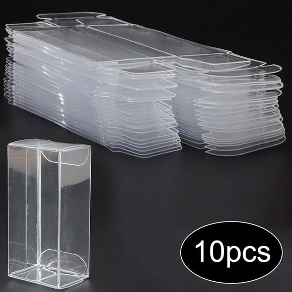 Boîte de Protection d'Affichage Anti-Poussière en PVC Transparent, Modèle de Voiture Jouet 1/64, 82x40x30mm, 10 Pièces