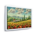 thumbnail image 3 of Designart 'Beautiful Landscape With Poppies Flowers By Riverside' Traditional Framed Canvas Wall Art Print, 3 of 5