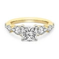 thumbnail image 4 of IGI Certified 5 Carat Princess Shape Lab Grown Diamond Engagement Ring | 14K Yellow Gold | Frances Side Stone Diamond Ring | FG-VS1-VS2 Quality Friendly Diamonds, 4 of 6