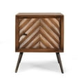 thumbnail image 2 of Dark Brown Mango Wood & Iron - Handmade Chevron Door Storage - Mid - century Modern Home - Beautify Your Space, 2 of 6
