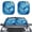 Blue Turtle Flower, variant on Xoenoiee Leopard Forest Camo Print Sun Shade for Car Windshield, Foldable Auto Sun Shield Sun Heat and UV Protection Automotive Interior Sun Protection, Pack of 2