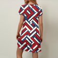 thumbnail image 5 of Women's Casual July 4th Dress – V-Neck Short Sleeve Flag Print Sundress, Lightweight Summer Beach Dress, 5 of 6