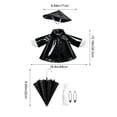thumbnail image 4 of AZXY Black Raincoat Porch Goose Outfit, 23‑Inch Goose Clothing Costume for Cement Plastic Porch Goose Statue, Goose Clothes for Outdoor Garden Yard Lawn Patio Porch Decoration, 4 of 6