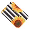 thumbnail image 1 of 1pc Kitchen Mat Delicate Sunflower Black White Striped Pattern Floor Mat, 1 of 6