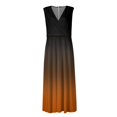 thumbnail image 4 of Maxi Maxi Robe, Robe Sans Manches Dégradé Mode Décontractée avec Col en V Robe Maxi Bohème, Robes d'Été pour Femmes, 4 of 5