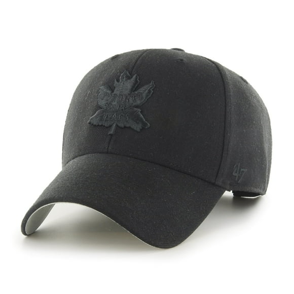'47 Men's Toronto Maple Leafs Vintage 1926 Logo Black On Black MVP Adjustable Hat - One Size