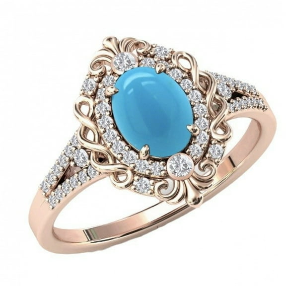 LINXIQIN 925 Sterling Silver Natural Turquoise Moonstone Rings for Women Carved Palace Ring Vintage Elegant Jewelry With White Gift Box