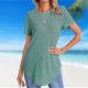 thumbnail image 1 of Tops De Verano Camiseta informal para mujer con cuello redondo suelta que combina con todo para mujer de ajuste relajado (verde XXXL) Cgtredaw Para estrenar, 1 of 1