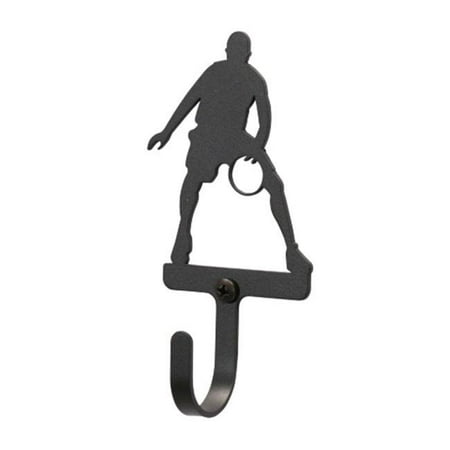 

Village Wrought Iron WH-179-S Basketball Player Wall Hook Small - Black