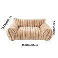 thumbnail image 2 of MIRVAXEN All‑Season Washable Pet Sofa Bed,Pet Bed With Removable Zipper Cover, Base Soft Support Cushion Bed for Dogs and Cats(Brown), 2 of 7