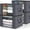 Gray-4PC, variant on INSMART 4-Pack Clothes Storage Bags with Lid, Large Wardrobe Organizer and Storage, 60L Foldable 3-Layer Fabric Storage for Clothes, Blankets, Bedding