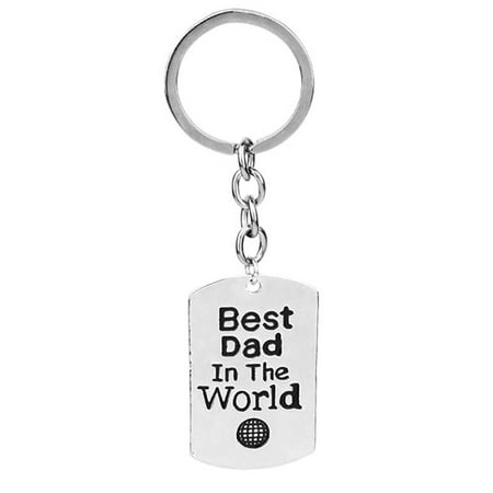 TURNTABLE LAB 1 Pcs Best Dad In The World Keychain to Dad Father's Day Papa Birthday Mens Gift from Daughter Son My Dad My