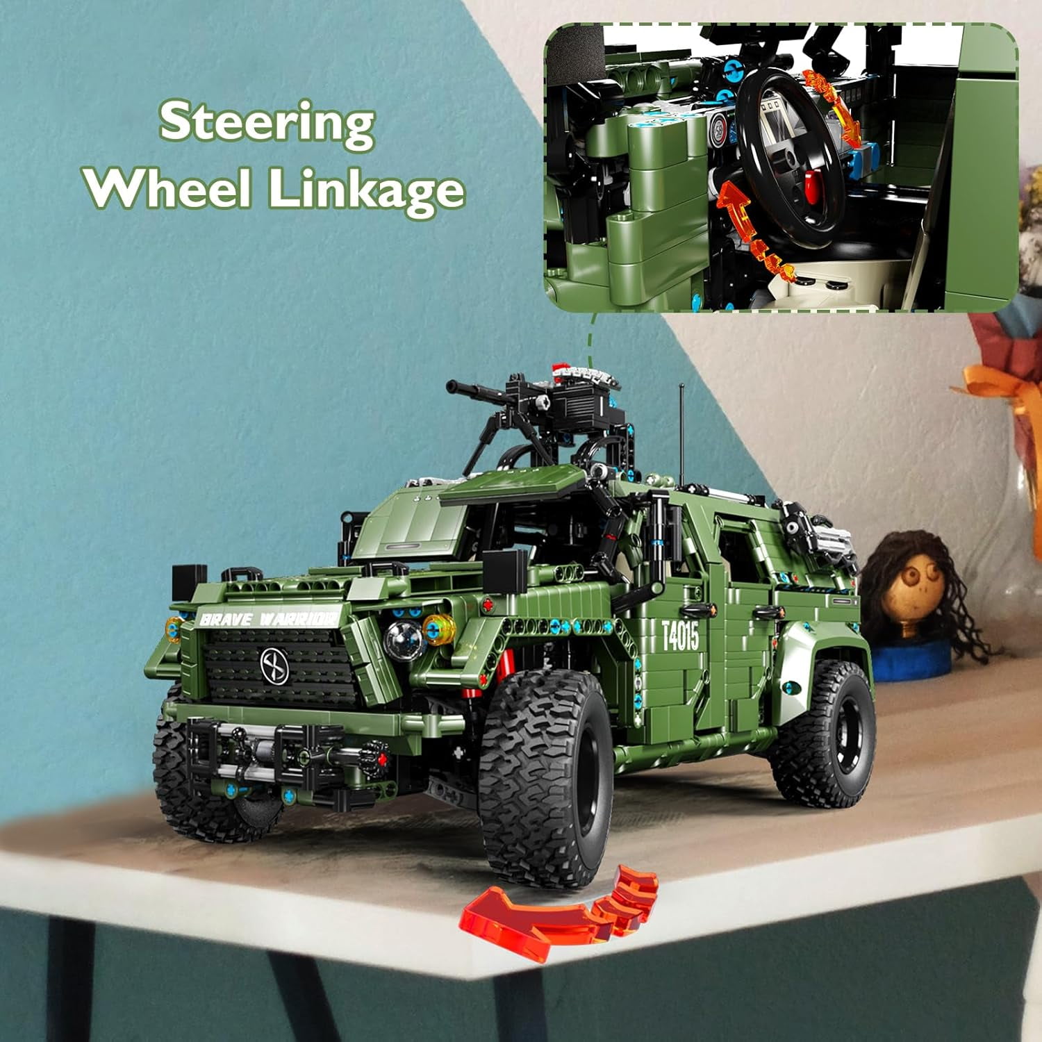 Military Cars Building Sets 61508, Army Off Road Vehicle Warrior Combat Model Truck, Collectible Model Car Kits to Build, Gifts for Men (3,175 Pieces)