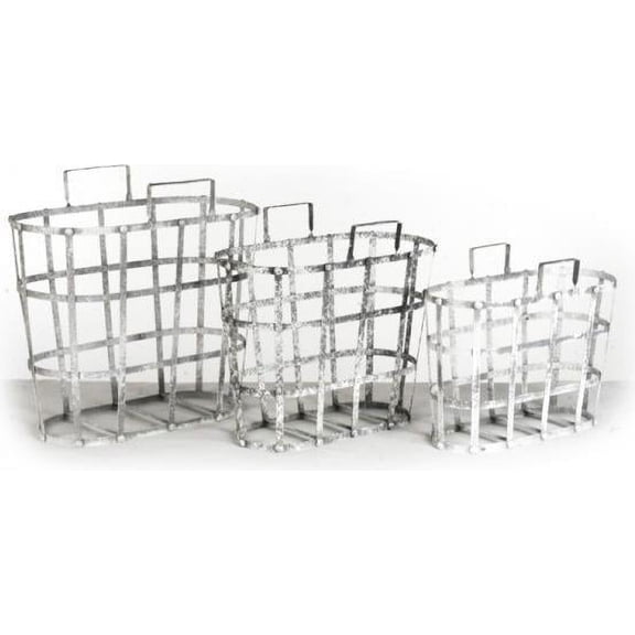Basket Rustic Set 3 Metal New ZT-844
