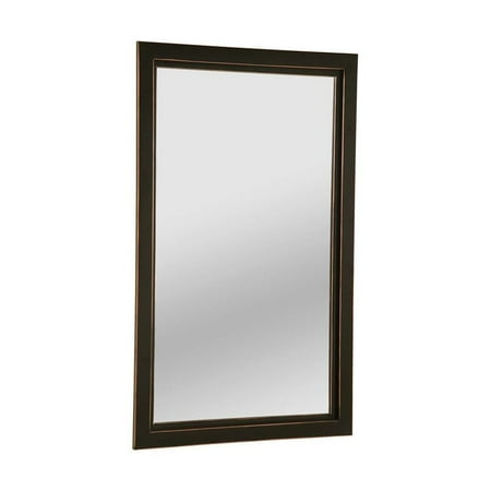 Vogue Wall Mirror, Black and Copper Finish