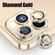 thumbnail image 1 of Para IPhone 13 14 11 Pro Max Diamond Metal Protector de cámara para IPhone 12 13 Mini Protector de cámara 3 unids/set vidrio de protección de lente Dengxun unisex, 1 of 2