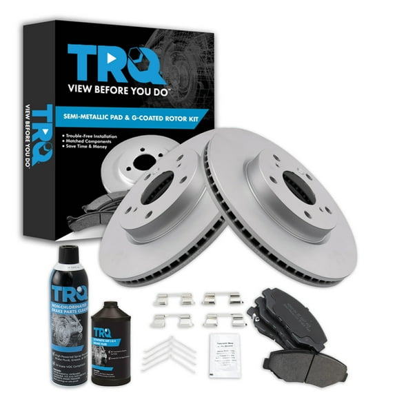 TRQ Front Brake Pad & Rotor Kit BKA20624 Fits Select 2016-2018 Honda Civic