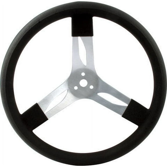 17in Steering Wheel Alum Black