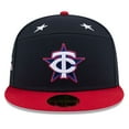 thumbnail image 2 of Men's New Era Navy/Red  Minnesota Twins 2025 MLB All-Star Game Workout Side Patch 59FIFTY Fitted Hat, 2 of 5