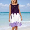 thumbnail image 2 of Girls Ice Cream Print Sleeveless Dress, Casual A-Line Sundress for Kids 5-14 Years, 2 of 4