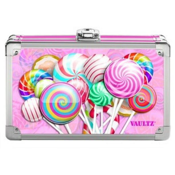 Vaultz Locking Pencil Box, Embossed Lollipops, VZ03832