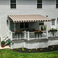 thumbnail image 2 of Awntech 16 Ft Maui Left Motorized Heavy Duty Patio Retractable Awning (192in x 9.25in x 120in), Brown/Tan/Terracotta Multi, 2 of 8