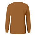 thumbnail image 4 of Kagetolytai Chandails pour Femmes Mode Décontractée Unie Manches Longues Col Rond Pull Haut Blouse Hoodies pour Femmes Kaki 3X, 4 of 5