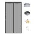 thumbnail image 1 of Puerta con mosquitera magnética EEYZD con marco completo negro, 1 of 8