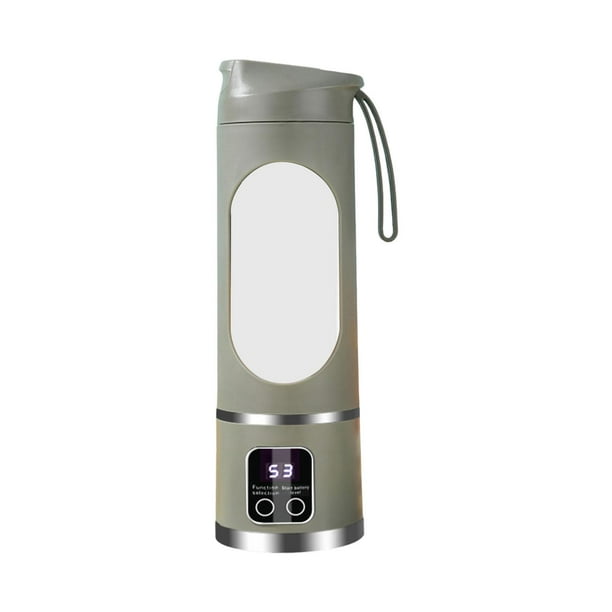 Conjunto eléctrico de licuadora portátil 450ml Hommespla recargable Compacto 12 Balde de acero inoxidable Balde para cocina de gimnasio verde