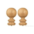 thumbnail image 4 of Amos Natural Farmhouse Real Oak Wood Finial  28”-48” Curtain Rod Set, 4 of 6