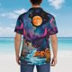 thumbnail image 4 of Fotbe Fantasy Cosmic Landscape Camisa Hawaiana para Hombre Unisex – Camisa Casual de Verano con Botones de Manga Corta de Algodón y Lino,Small, 4 of 7