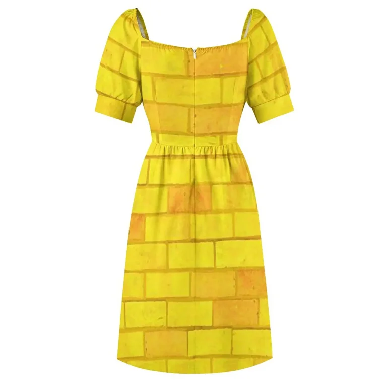 Yellow Brick Road Sleeveless Dress prom dresses women dress elegant dresses  plus sizes wedding dresses for parties