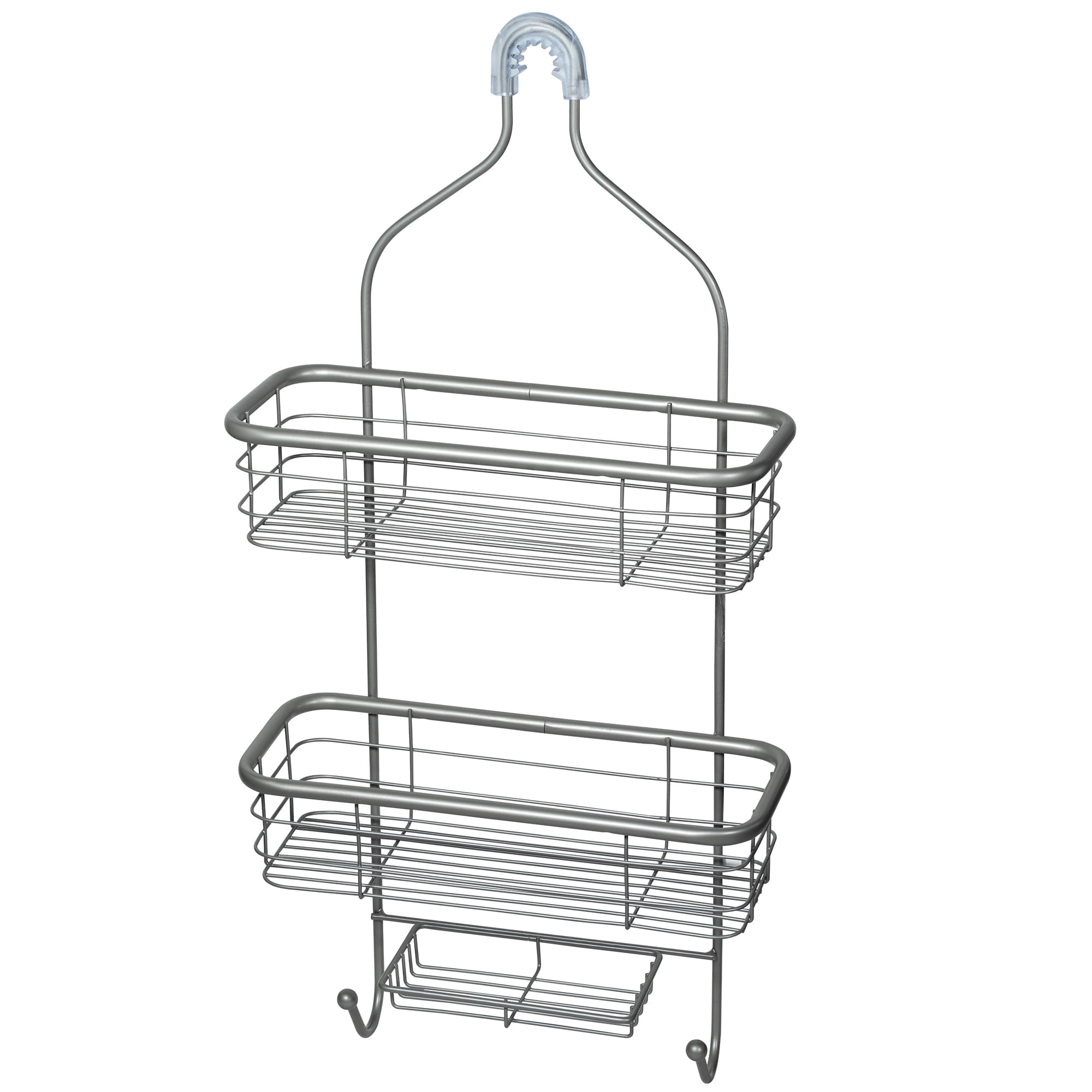 Moorefield 3-Tier Hanging Shower Caddy with Suction Cups, Non-Slip Neck, Bathroom Organizer, Matte Gray